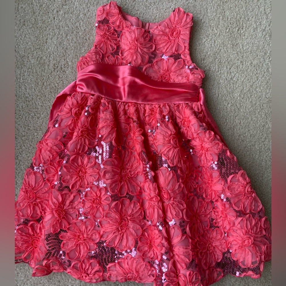 Rare Editions Pink Flower Dress